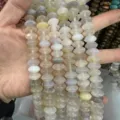 Translucent natural agate saucer beads for DIY jewelry making and handmade bracelets - 5*8mm (Approx 40 Pieces/Strand) / Agate