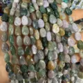 Polished mixed color natural stone waterdrop shape loose beads for DIY jewelry craft - India Agate