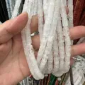 Cylindrical 6x6mm natural white crystal spacer beads for DIY jewelry making crafts - 6x6mm (Approx. 65 Pieces/Pack) / White Crystal