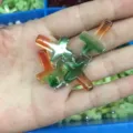 Handmade colorful gradient cross pendant for DIY jewelry making and necklace crafts - Green Crystal