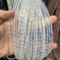 Translucent 3x6mm iridescent cylindrical opalite tube beads for DIY jewelry crafts - 3*6mm (Approx. 60 Beads Per Strand) / Opalite