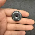 High-quality 25mm natural agate stone donut pendant for DIY jewelry making accessories - Ironstone