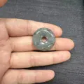 25mm natural stone donut pendant for DIY jewelry making and handmade craft projects. - Labradorite