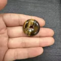 25mm tiger eye stone Ping An Kou donut pendant for DIY jewelry making - Tiger's Eye