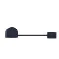 Black PVC straw cover dust plug cap, durable silicone reusable drinking straw accessory. - Black