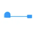 Blue silicone straw cover dust plug cap tumbler accessory for 8-10mm reusable straws DIY - Blue