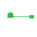 Green PVC straw cover dust plug accessory DIY replacement part reusable drinking straw cap - Green