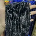 Metallic dark grey faceted stone beads for DIY bracelet and necklace jewelry accessories - Terahertz Faceted Round Beads / 2mm Faceted (Approx. 170 Beads/Strand)