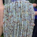 Faceted light blue natural stone beads for DIY jewelry making, small cut round stones - Synthetic Shoushan Stone Faceted Round Beads / 2mm Faceted (Approx. 170 Beads/Strand)