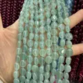 Perles en calcédoine naturelle ovale vert clair 8x10mm pour la création de bijoux DIY - Env. 8*10mm (Env. 38cm/Fil) / Amazonite Optimisée