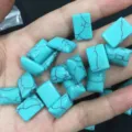 Türkis-Stil rechteckige Stein-Cabochons für DIY-Schmuck- und Ohrring-Zubehörbedarf - 10*14mm / Türkis