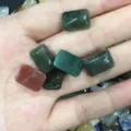 Natürliche rechteckige Jade- und Achat-Edelsteincabochons in verschiedenen Farben - 10*14mm / Indischer Achat
