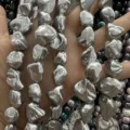 Irregular baroque style silver shell pearl beads for DIY necklace jewelry making - Approx 20mm (Approx 20 Beads per Strand) / Silver