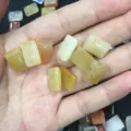 Cabochons rectangulaires en jade jaune naturel pour la création de bijoux - 10*14mm / Topaze