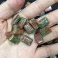 Pierres cabochons rectangulaires en unakite naturelle pour la création de bijoux - 10*14mm / Unakite