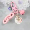 Llavero de bola de cristal con flores secas rosas lindo colgante de bolso accesorios decoración - Estilo 4 (Rosa) / Rosa