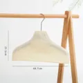 Stoff Kleiderbuegel Abdeckung rutschfest staubdicht Schulterschoner fuer Garderobe Aufbewahrung - Cremeweiß Kleiderbügelbezug (Groß) / 44.7cm