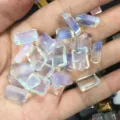 Perles rectangulaires en pierre d'opale translucide pour la fabrication de bijoux DIY - 10*14mm / Opalite