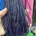 Sparkling dark blue cylindrical 2x4mm beads for handmade DIY jewelry accessories - Blue Sandstone (Tube) / 2*4mm (Approx. 38cm Strand)
