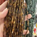 Natural tiger eye stone tube beads 2x4mm for DIY jewelry making - Tiger Eye Stone (Tube) / 2*4mm (Approx. 38cm Strand)