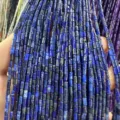 2x4mm natural blue lapis lazuli tube beads for DIY jewelry making handicraft accessories - 2*4mm (Approx. 38cm Strand) / Lapis Lazuli