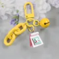 Schattige konijn sleutelhanger met kleurrijke ketting en bel, leuke cartoon tas bedel accessoire. - Stijl 2
