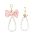 Llavero de perlas con lazo lindo para mujer, colgante de bolso elegante y accesorio chic. - Estilo 2 (Individual)