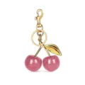 Sparkling pink cherry keychain cute glitter handbag charm for women gold metal keyring pendant - Style 5