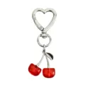 Leuke hart kers sleutelhanger Y2K zoete tasbedel esthetische metalen sleutelring accessoire - Rood