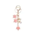 Portachiavi Perla Oro Rosa Carino ciondolo Foglia d'Acero Borsa Metallo per Donne e Ragazze - Stile 4 (Singolo)
