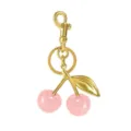 Goldene Metall Rosa Glitzer Kirsche Schlüsselanhänger süße Tasche Charme Anhänger für Frauen - Stil 2 / Rosa