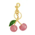 Glitter pink cherry keychain gold metal bag charm cute key ring for women accessories 1pc - Style 8 (Single)