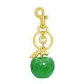 Gold tone metal keychain with glitter green apple pendant cute bag charm accessory for women - Style 13 (Single)