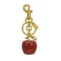 Gold keychain with red glitter apple pendant and charm accessory for women bags. - Style 15 (Single)