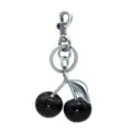 Sparkling black goldstone cherry keychain cute metal bag charm stylish accessory for women - Style 19 (Single)