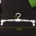 Gruccia per lingerie in plastica bianca con clip regolabili e dettagli a cuore per il negozio - 5# / Bianco