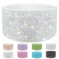 Rhinestone silicone cup sleeve bling tumbler boot protective cover for 40 oz Stanley water bottle. - 7.50cm / AB Silver Rhinestone