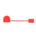 Rode PVC siliconen rietje stofdop dop beker accessoire rietje topper plug 1st - Rood