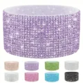 Bling rhinestone silicone cup boot sleeve detail, non-slip bottom protector for Stanley cups. - 7.50cm / Purple Zirconia
