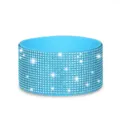 Housse de tasse en silicone strass brillant accessoire de gobelet cristal pour Stanley. - Bleu ciel
