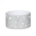 Botte de tasse en silicone avec strass, housse de protection scintillante pour gourde - Blanc
