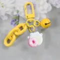 Portachiavi ciambella cartone animato giallo campanella carina fermaglio metallo kawaii - Stile 1