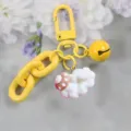 Leuke gele sleutelhanger tas hanger met ketting sluiting en charmante cartoon accessoire - Stijl 1