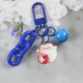 Portachiavi carino con animale a ciambella dei cartoni animati blu con campanello, ciondolo per borsa. - Stile 10