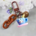 Portachiavi carino tazza tè coniglietto con catena marrone e campanello, ciondolo borsa kawaii - Stile 8