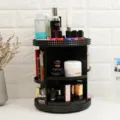 Black rotating cosmetic organizer desktop makeup storage rack for dressing table display - Storage Box Style C Black