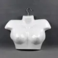 White plastic female mannequin torso bra display hanger for underwear and clothing store showcase. - Foreign Trade Female Upper Body / White