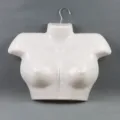 White glossy female mannequin bust hanger for lingerie and bra display with metal hook. - Foreign Trade Female Upper Body / Nude