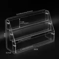 Transparante acryl 3 laags display houder voor badges en verzamelobjecten thuis bureau. - Drie Lagen