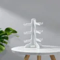 Witte kunststof brillenhouder met meerdere verdiepingen zonnebril display organizer - Enkele rij - 3 paren / Wit